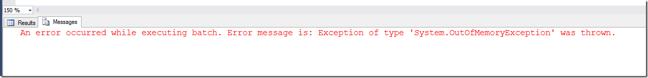 SSMS 2016 OOM